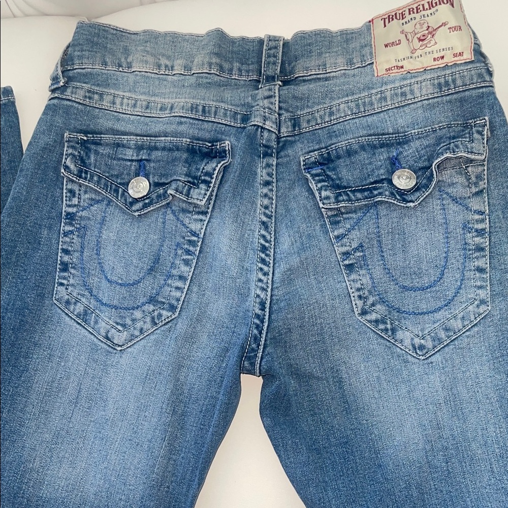 True Religion Men Light Blue Boot Cut Jeans